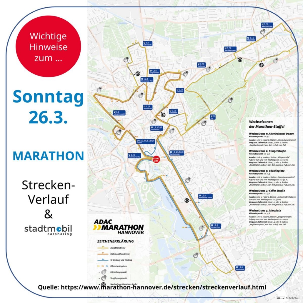 stadtmobil hannover marathon Strecke running B