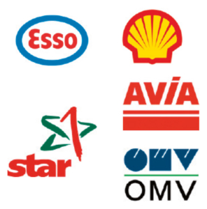 Fahrzeugnutzung - Logos der Tankstellen bei denen mit der Shellkarte getankt werden kann