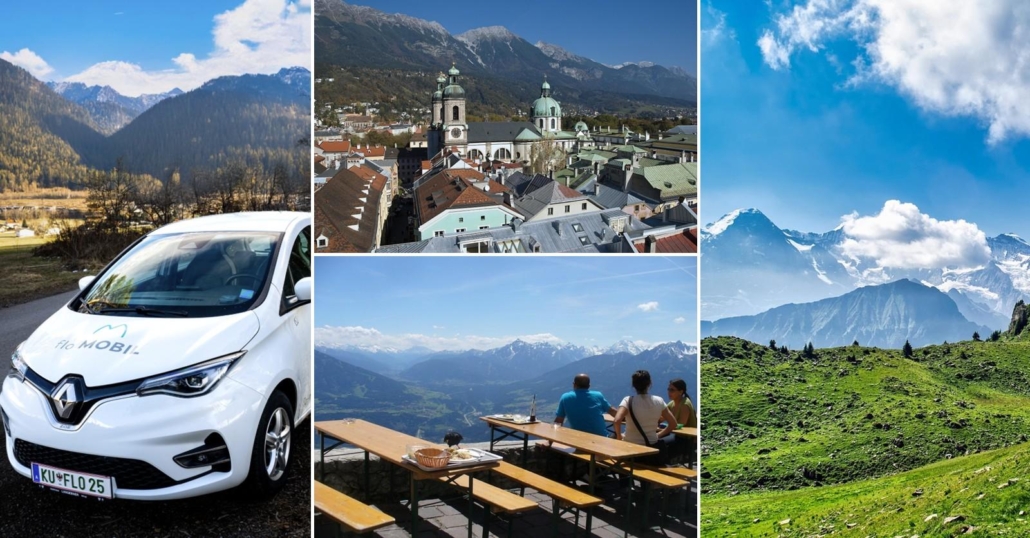 mit Carsharing floMobil nach Innsbruck, in die Berge oder an den See - stadtmobil Hannover macht es möchlich zum Hannover-Tarif - Fotos: pixabay 6253669_1280; 1336673_1920; 245566_1920