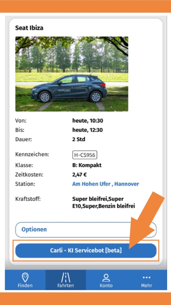 stadtmobil hannover carli chatbot 2
